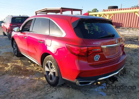 2019 Acura Mdx Standard z USA, uszkodzony, nr VIN 5J8YD3H38KL009796